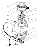 Recoil and Flywheel Assembly Diagram and Parts List for 30115 9000001-9999999 - 1989 Toro Lawn Mower
