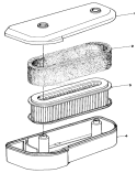 Air Cleaner Assembly Diagram and Parts List for 30115 9000001-9999999 - 1989 Toro Lawn Mower