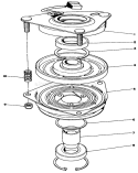 Clutch Assembly Diagram and Parts List for 30115 9000001-9999999 - 1989 Toro Lawn Mower