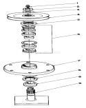 Drive Spindle Diagram and Parts List for 30116 6000001-6999999 - 1986 Toro Lawn Mower