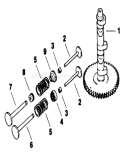 Camshaft and Valves-Engine Kohler Diagram and Parts List for 30117 0000001-0999999 - 1990 Toro Lawn Mower