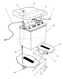 Battery Assembly Diagram and Parts List for 30117 1000001-1999999 - 1991 Toro Lawn Mower