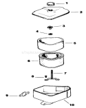 Air Intake Filtration Diagram and Parts List for 30156 100001-199999 - 1991 Toro Lawn Mower