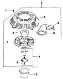 Starting System-Engine Kohler Diagram and Parts List for 30156 100001-199999 - 1991 Toro Lawn Mower