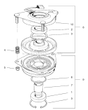 Clutch Assembly Diagram and Parts List for 30156 200001-299999 - 1992 Toro Lawn Mower