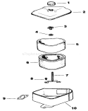 Air Intake Filtration Diagram and Parts List for 30156 390001-399999 - 1993 Toro Lawn Mower