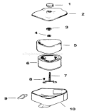 Air Intake Filtration Diagram and Parts List for 30157 490001-499999 - 1994 Toro Lawn Mower
