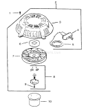 Starter System Diagram and Parts List for 30157 691408-699999 - 1996 Toro Lawn Mower