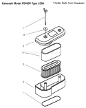 Air Filter Diagram and Parts List for 30165 200000001-200999999 - 2000 Toro Lawn Mower