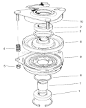 Clutch Assembly Diagram and Parts List for 30165 200000001-200999999 - 2000 Toro Lawn Mower