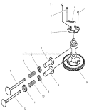 Valve/camshaft Diagram and Parts List for 30165 210000001-210999999 - 2001 Toro Lawn Mower