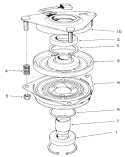 Clutch Assembly Diagram and Parts List for 30165 210000001-210999999 - 2001 Toro Lawn Mower