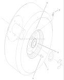 Wheel and Tire Assembly Diagram and Parts List for 30165 220000001-220999999 - 2002 Toro Lawn Mower