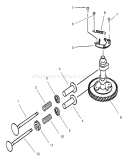 Valve and Camshaft Assembly Kawasaki Diagram and Parts List for 30165 230000001-230999999 - 2003 Toro Lawn Mower