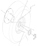 Wheel and Tire Assembly Diagram and Parts List for 30165 230000001-230999999 - 2003 Toro Lawn Mower