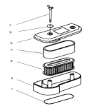 Air-Filter Diagram and Parts List for 30165 5900001-5999999 - 1995 Toro Lawn Mower