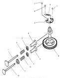 Valve/camshaft Diagram and Parts List for 30165 690001-699999 - 1996 Toro Lawn Mower