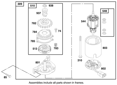 Engine Briggs & Stratton Model 12h807-1760-E1 Diagram and Parts List for 20495 8900001 - 8999999 Toro Lawn Mower