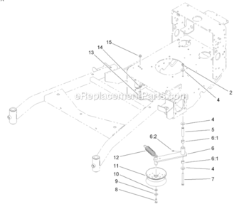 Power-Take-Off_Idler_Assembly Diagram and Parts List for 30280 270000001-270999999 Toro Lawn Mower