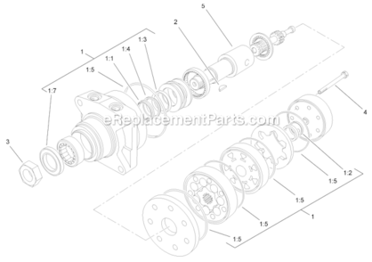 Wheel_Motor_Assembly_No_112-8722 Diagram and Parts List for 30280 270000001-270999999 Toro Lawn Mower