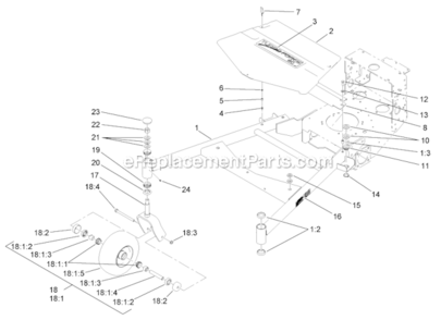Part Location Diagram of 103-0063 Toro Seal-Caster