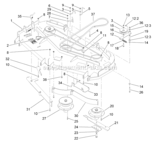 Part Location Diagram of 108-6645 Toro BELT-V