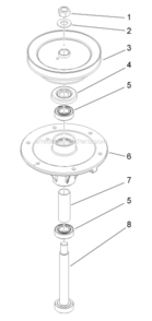 Spindle_Assembly_No_110-0731 Diagram and Parts List for 30280 270000001-270999999 Toro Lawn Mower