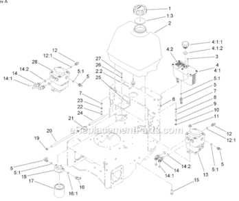 Part Location Diagram of 353-384 Toro FITTING-STRAIGHT