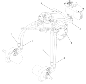 Part Location Diagram of 105-5698 Toro HYD HOSE Assembly
