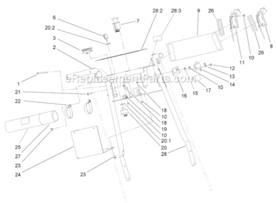 Part Location Diagram of 104-8143 Toro HOURMETER