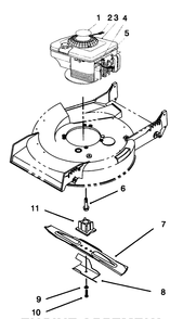 Engine Assembly Diagram and Parts List for 20435 49000001 - 49999999 Toro Lawn Mower