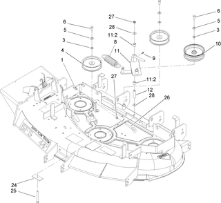 Part Location Diagram of 99-8912 Toro Pulley-Idler, Flat