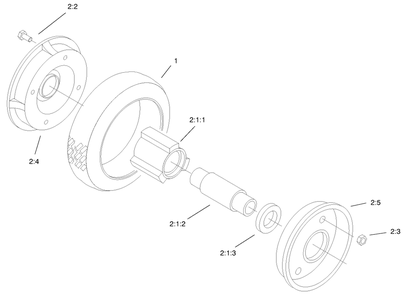 Rear Wheel & Tire Assembly Diagram and Parts List for 22038 9900001 - 9999999 Toro Lawn Mower
