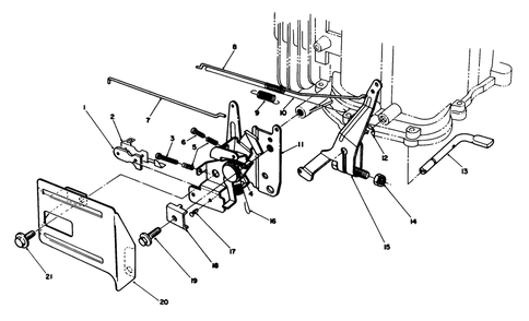 Governor Assembly Diagram and Parts List for 20622 6000001 - 6999999 Toro Lawn Mower