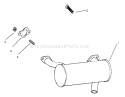 Exhaust Diagram and Parts List for 30610 390001-399999 - 1993 Toro Lawn Tractor