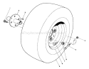 Front Wheel Assembly Diagram and Parts List for 30610 390001-399999 - 1993 Toro Lawn Tractor