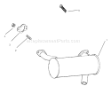 Exhaust Diagram and Parts List for 30610 490001-499999 - 1994 Toro Lawn Tractor
