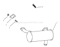 Exhaust Diagram and Parts List for 30610 591300-599999 - 1995 Toro Lawn Tractor