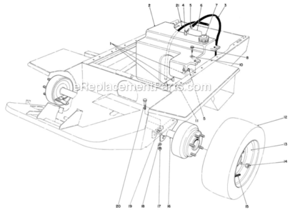 Part Location Diagram of 110-4104 Toro Hose-fuel