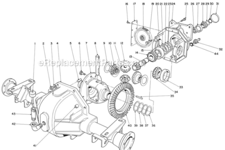 Part Location Diagram of 21-7670 Toro Differential Case