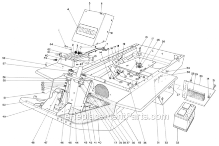 Electrical_Schematic Diagram and Parts List for 30798 2000001-2999999 Toro Lawn Mower