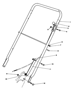 Handle Assembly (Model 22015) Diagram and Parts List for 22015 4000001 - 4999999 Toro Lawn Mower