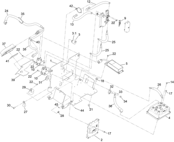 Battery Cable Assembly Diagram and Parts List for 18564 414300000 - 999999999 Toro Lawn Mower