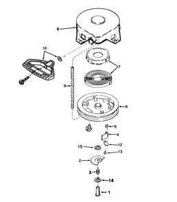 Rewind Starter No. 590604 (5 And 7 H.P. Snowthrower Model Nos. 38040 And 38050) Diagram and Parts List for 38040 6000001 - 6999999 Toro Snow Blower