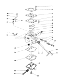 Carburetor Assembly Diagram and Parts List for 30940 4000001-4999999 - 1984 Toro Leaf Blower / Vacuum