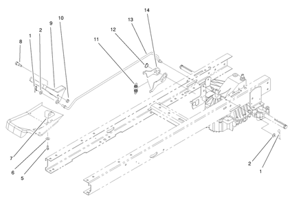 Speed Control Assembly Diagram and Parts List for 71215 7900001 - 7999999 Toro Lawn Tractor