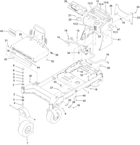 Frame Assembly Diagram and Parts List for 72506 400000000 - 414499999 Toro Lawn Mower