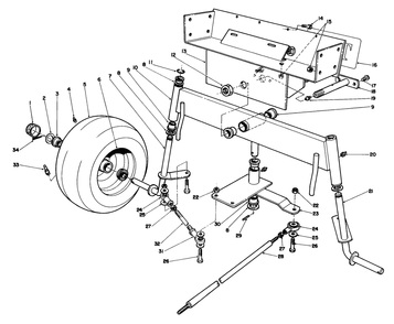 Front Axle Assembly Diagram and Parts List for 30754 60402 - 69999 Toro Lawn Tractor