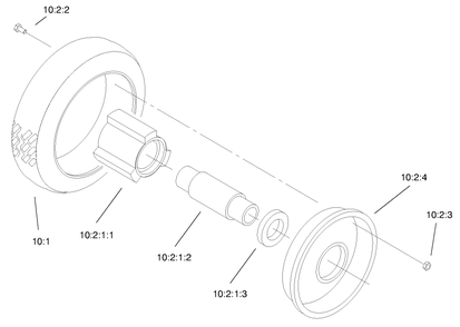 Front Tire & Wheel Assembly Diagram and Parts List for 22045 9900001 - 9999999 Toro Lawn Mower