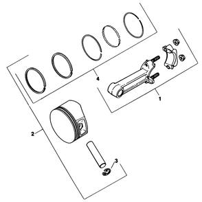Piston And Rod-Engine Kohler Model No. M18qs-24657 (Continued) Diagram and Parts List for 30718 2000001 - 2999999 Toro Lawn Tractor